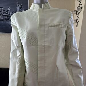 Handmade Cambodian Men’s Traditional Shirt Light Green